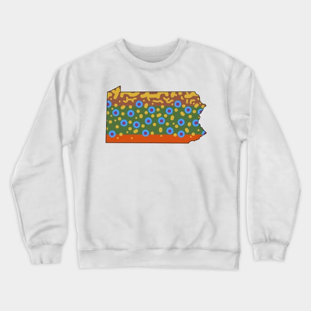 Pennsylvania Brook Trout Crewneck Sweatshirt by somekindofguru